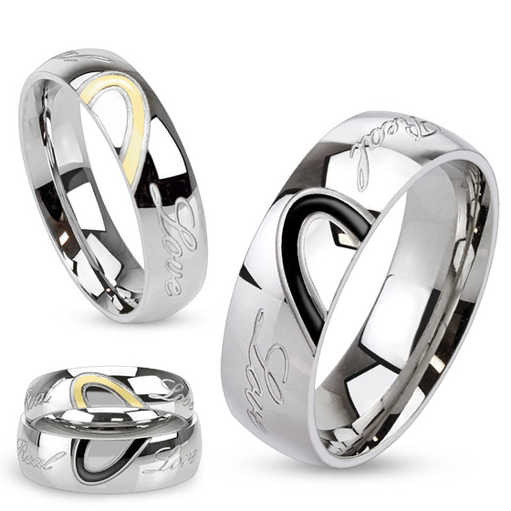 LOVE Messing Damen Ring Zirkonia Fingerspitze Midi *WENDE RING* #197 Damenring 