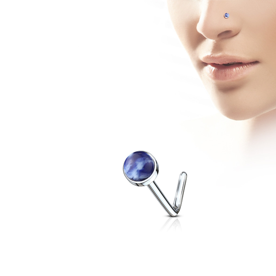 Piercing Nase Nasenstecker Nasenpiercing Stud Stecker Ohr Set Kristall Opal 
